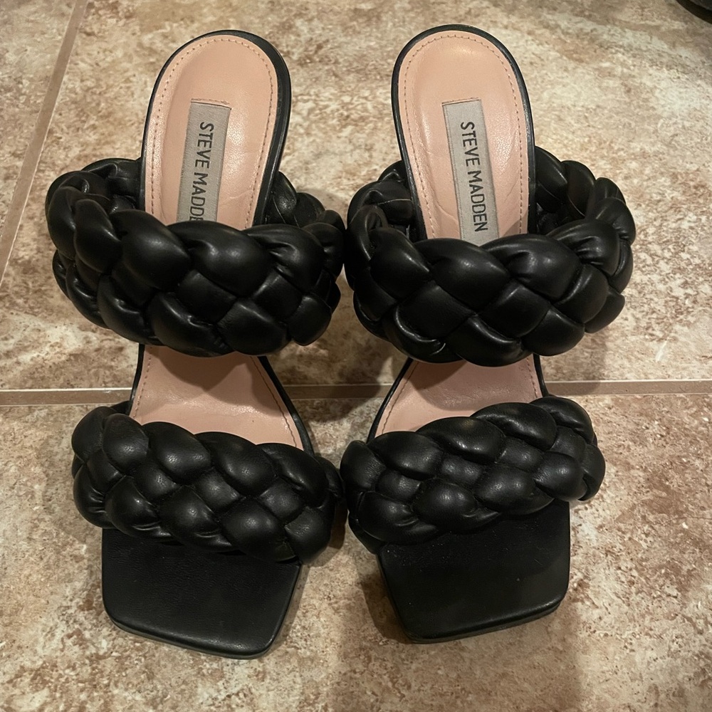 Steve Madden black Kenley heeled sandal